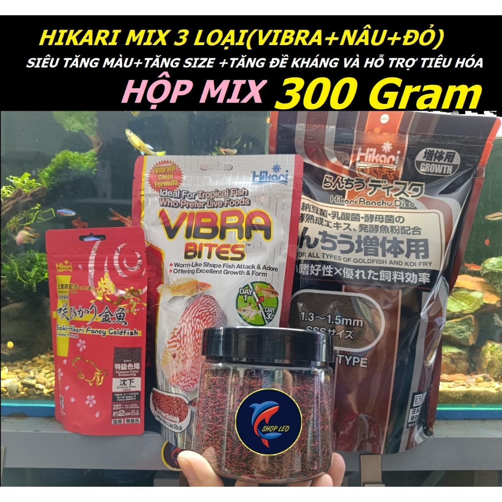 Thức ăn Hikari mix PRO-Cám Hikari Mix Pro giúp tăng màu và tăng sizehỗ trợ tiêu hóa cho cá ĐĩaCầu Vồ