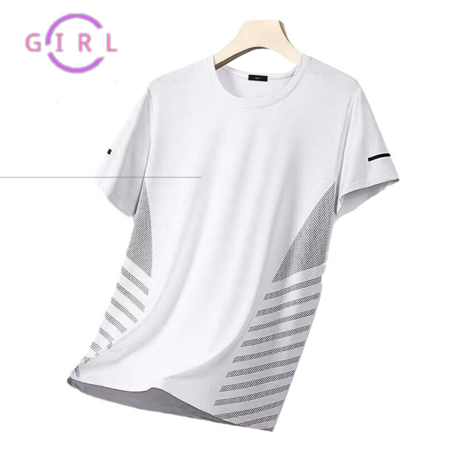 Girls® Breathable Men Sports Top Casual Outdoor Men T-shirt Men's Quick-dry Breathable Mesh T-shirt Loose Fit Athletic Tee for Jogging Gym Fitness Training Outdoor Workouts – Lightweight Summer Sports - 4