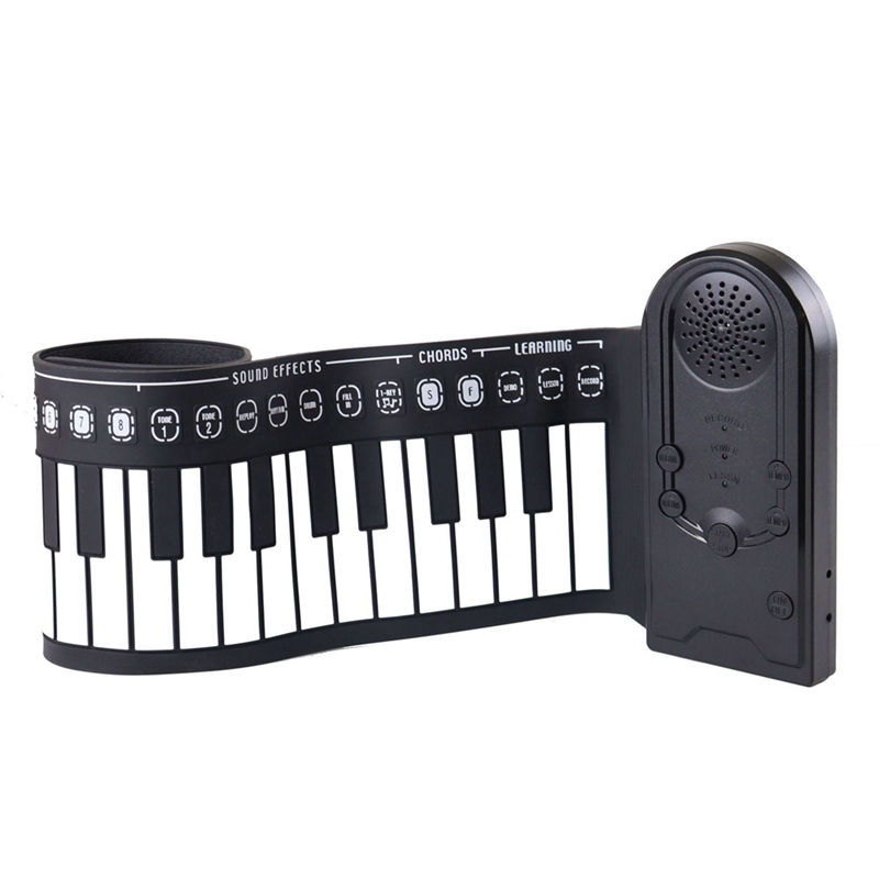 【OID】-49-Key Hand-Rolled Piano with Speaker Portable Folding Children'S Piano Beginner Piano Teaching Instrument - 2