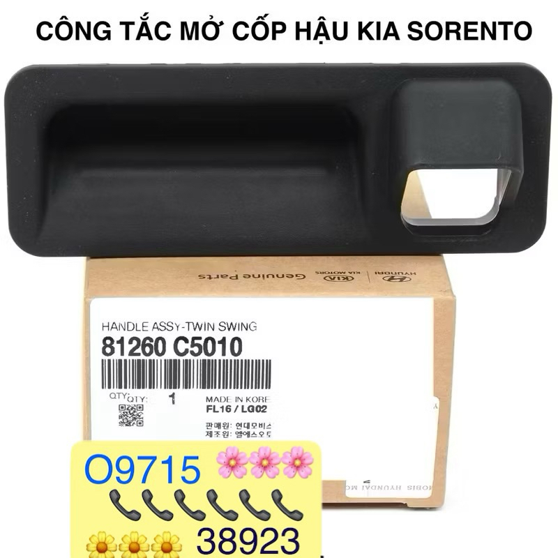 NÚM MỞ CỐP HẬU KIA SORENTO 81260 C5010 XỊN CAO CẤP GIÁ RẺ TỐT giá tốt