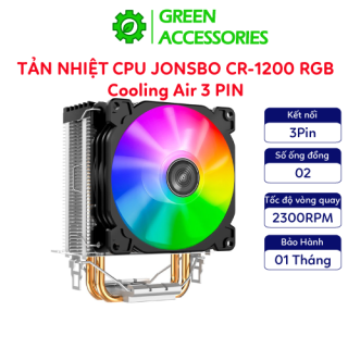 Tản Nhiệt Khí CPU JonsBo CR-1200 LED 2 Ống Đồng Đa Năng Cooling Air Chính thumbnail