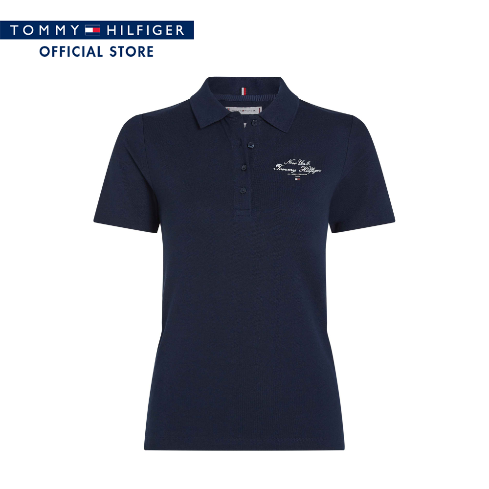 Tommy Hilfiger Women Polo Model WW0WW43930 C1G - Blue Slim Fit ราคา 3,681 บาท*ส่งฟรี