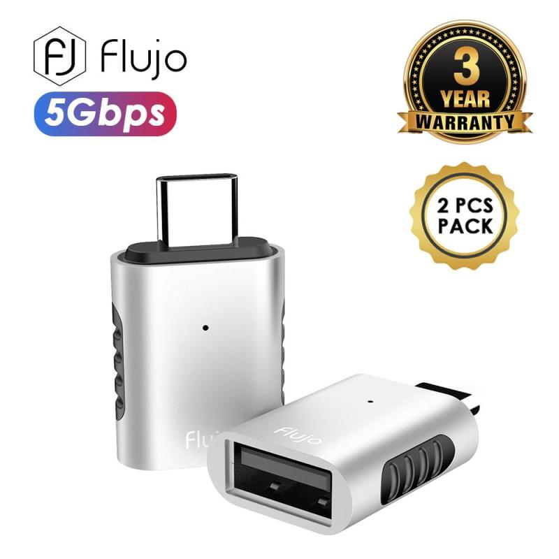 Flujo AH-62 Silver AH-62 USB C to USB3.0 Silver (2 PCs Packaging) PassionHome.sg Passion Home