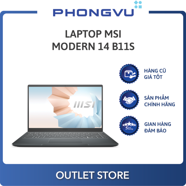Bảng giá Laptop MSI Modern 14 B11SBU-668VN (i5-1155G7) (Xám) - Laptop cũ Phong Vũ