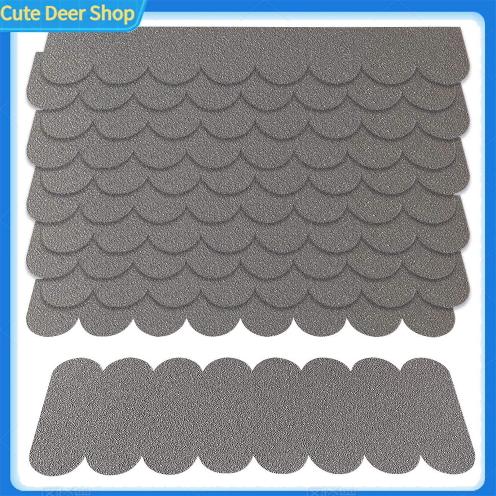 Cute Weatherproof Roof Tiles Felt Roof Shingles 21/32/53 Pcs Mini Self-adhesive Waterproof Roofing Felt Shingles for Bird House Nesting Box Diy Small Roof Repair Cuttable and Durable Roof Felt Sheets - 4