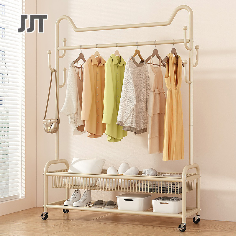 hanger Floor to ceiling bedroom clothes hanger Movable pulley Household