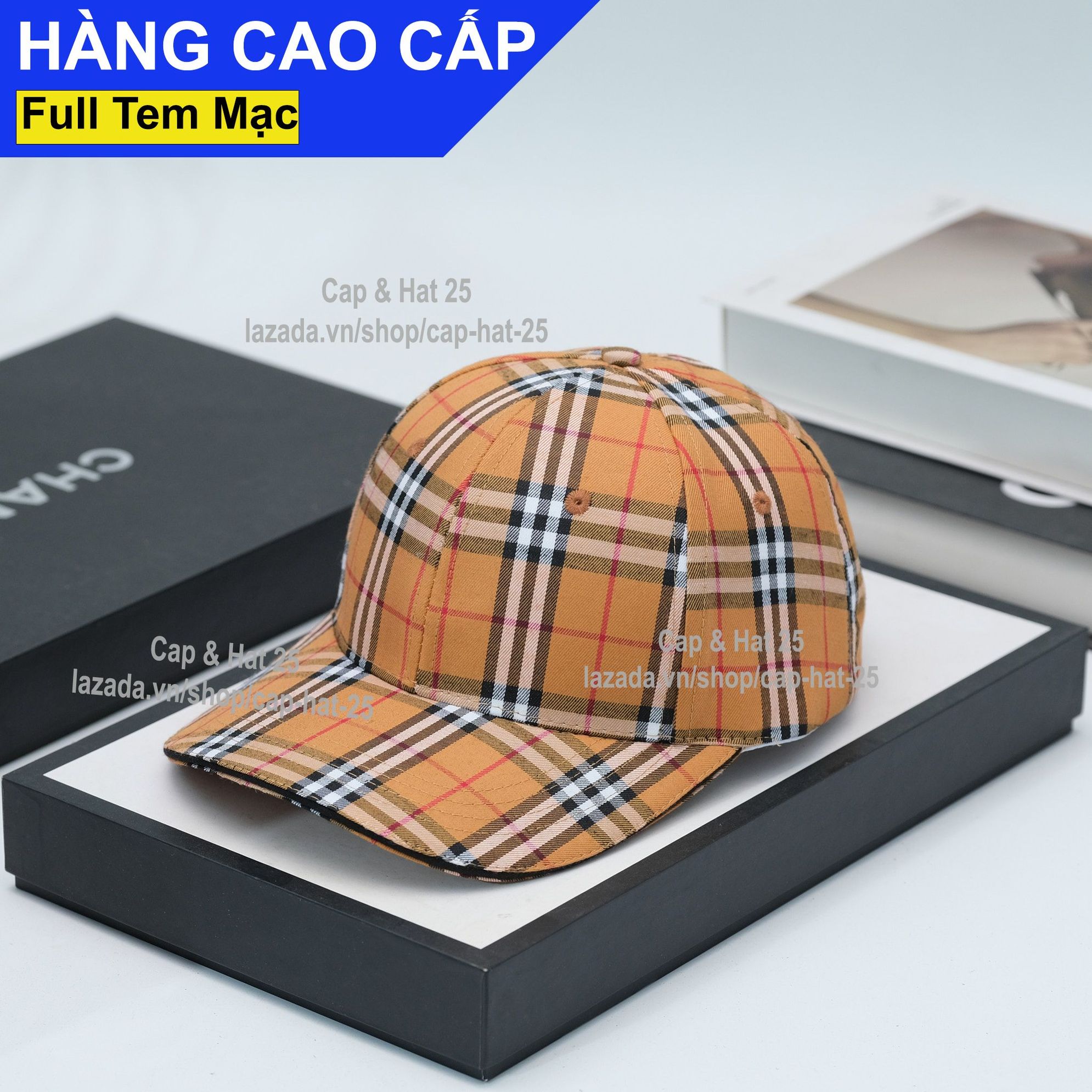 [A186]Mũ Lưỡi Trai Nón Kết Vải Kẻ Sọc Vàng Cam Bur Thoáng Mát Vải Kaki Cotton Form Đứng Thời Trang Cao Cấp Vừa Mọi Đầu / Nón Sơn