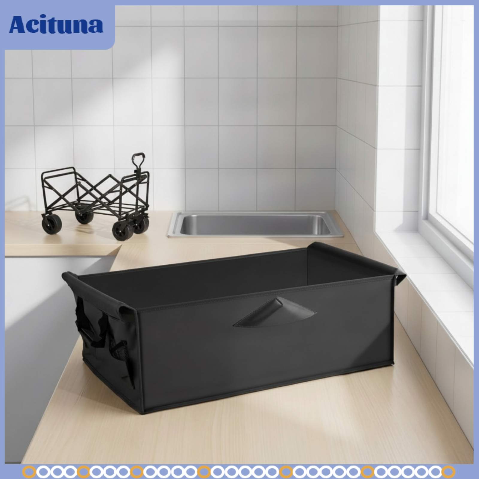 Acituna Double-Layer Wagon Liner with Side Pockets Washable Wagon Bag with Pockets Easy to Clean Camping Cart Bag Heavy-Duty for Fishing Giá 414,728 Đồng*Miễn phí vận chuyển