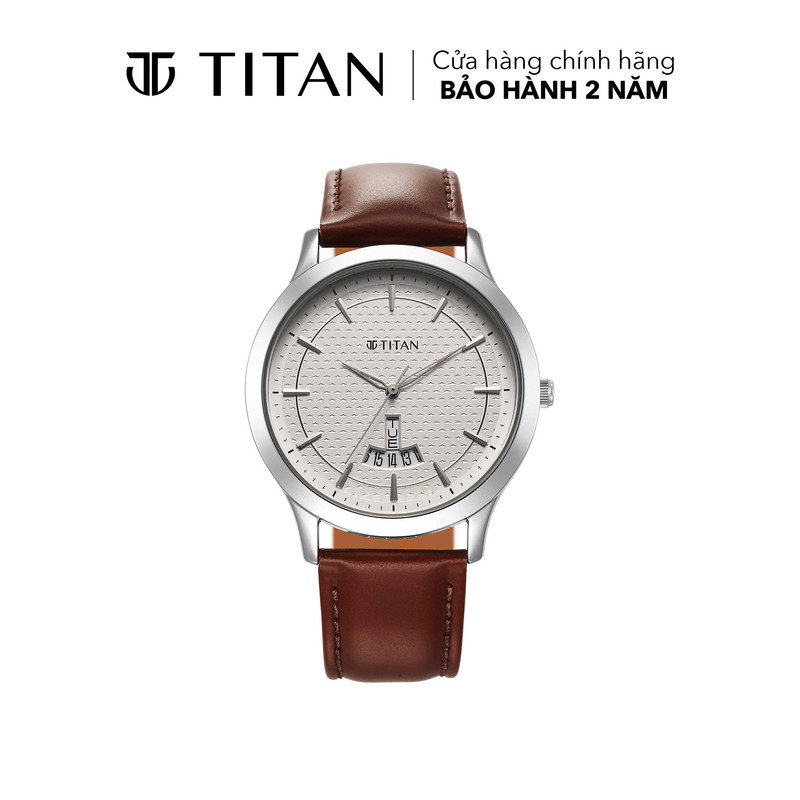  Đồng hồ nam TITAN Karishma dây da mặt 40MM dây màu nâu 1825SL15 