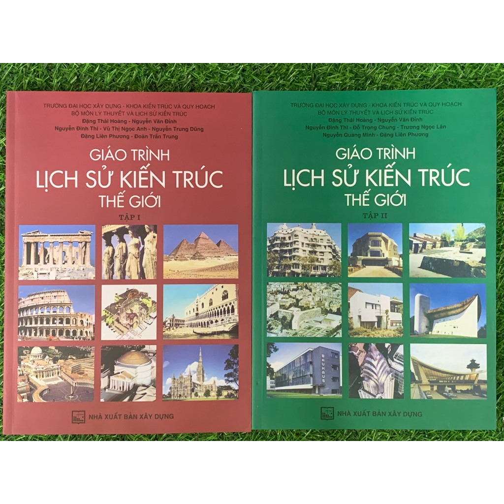 Sách  Combo trọn bộ _Giáo trình lịch sử kiến trúc thế giới Tập 1 & tập 2- NXB XD