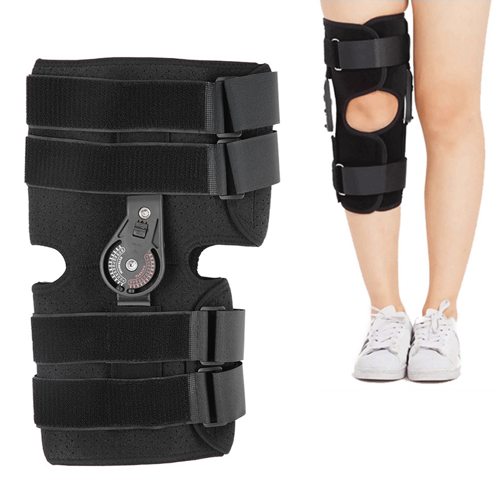 Khớp gối có thể điều chỉnh ngắn với Chuck Bảo vệ đầu gối chấn thương dây chằng y tế