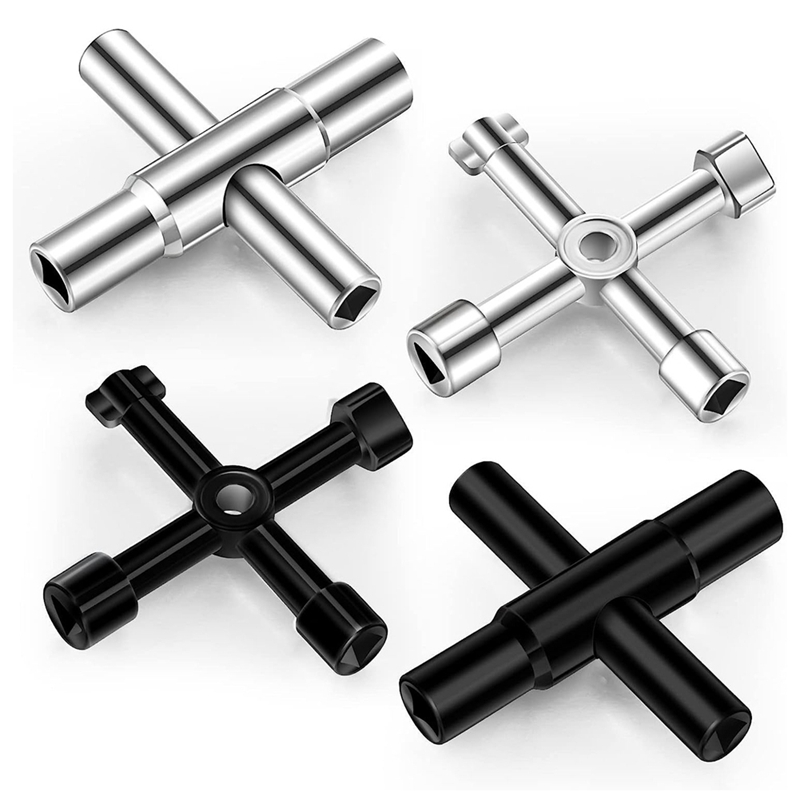 Faucet Triangle Key Wrench As Shown Aluminum Alloy Wrench Multifunction Wrench 4 Ways Universal Hand Tools