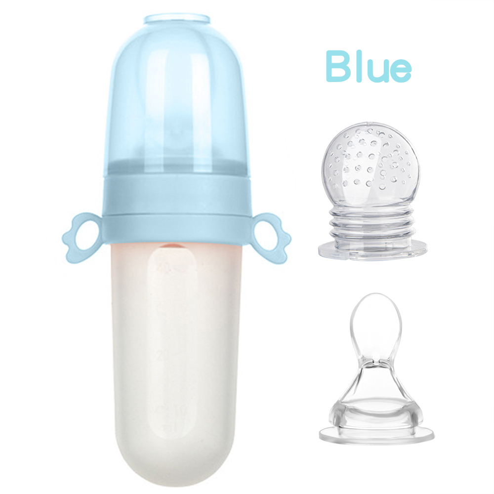 Mumystation 2 in 1 Baby Fruit Feeder Silicone Food Squeeze Feeder Sudu Baby Extruded Rice Paste Soft