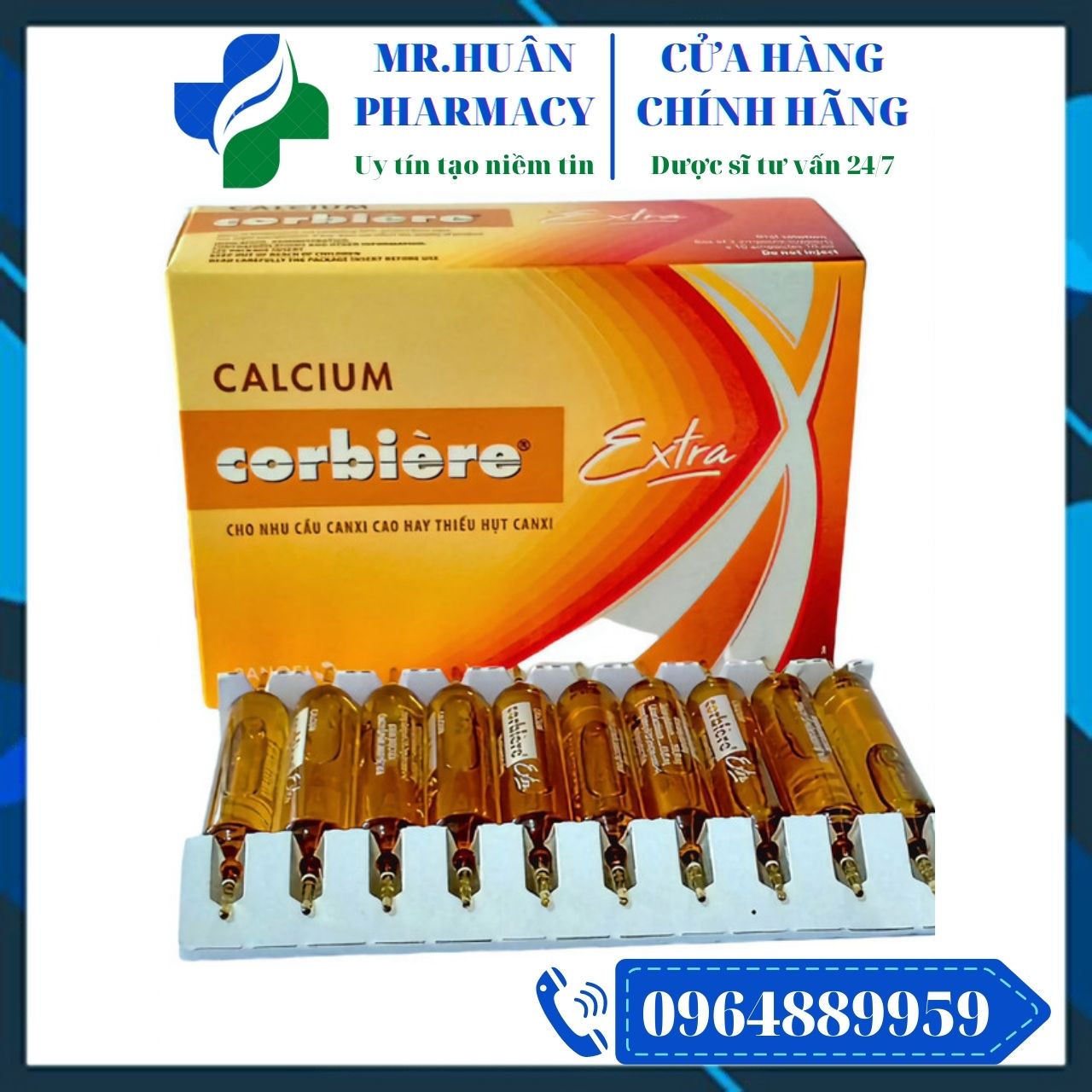 Calcium Corbiere Extra 10ml Hộp 30 ống - Dùng cho nhu cầu Canxi cao hay