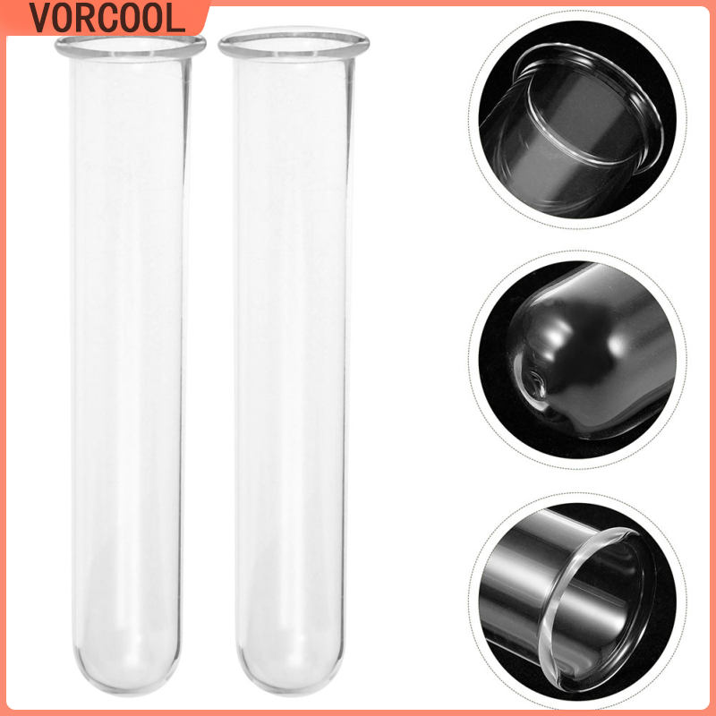 VORCOOL 6 chiếc Ống nghiệm bằng thủy tinh suốt để nhân giống thực vật Bình hoa thủy canh trí văn phòng tại nhà Bình ống Bình hoa ống chắc chắn và bền