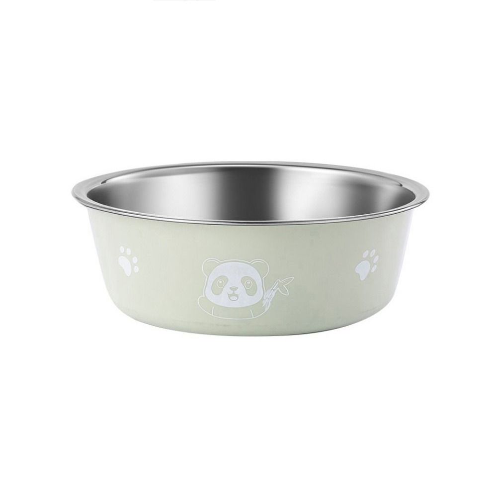DECALE Họa tiết gấu trúc Bát cho chó bằng inox Chống trượt Hoạt hình Bát cho mèo ăn Bát ăn cho chó Chống Rollover Bát chống trượt cho chó Dành cho cún con mèo con - 2