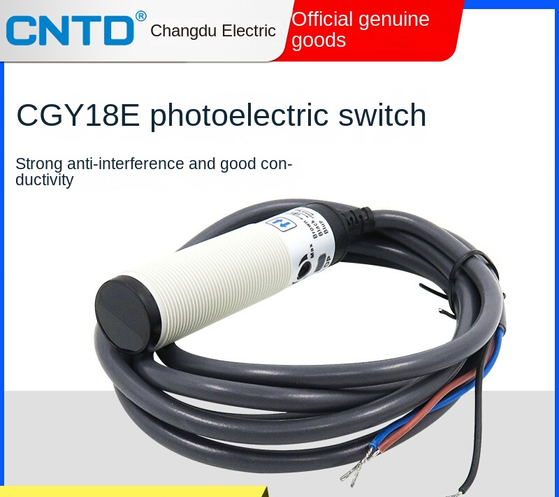 Cảm Biến Quang Điện Tiệm Cận CGY18E-R2NB M18 Changde - Hình Trụ Thường Mở, 30cm/2m, Điều Khiển Tự Động Chính Xác