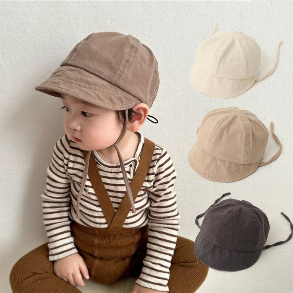 JIGU567827806 Màu trơn Mũ che nắng Dây Rút Có thể điều chỉnh Mũ tai bèo Buộc dây Mũ bóng chày Mùa hè