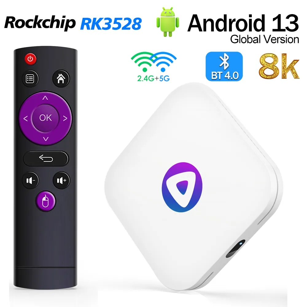 H96 Max M1 thông minh Android 13.0 TV Box rk3528 2gb16gb 4GB 32GB/64GB AV1 BT 2.4 Gam/5 gam Wifi 8K HD media player Set Bộ chuyển đổi tín hiệu PK x96q