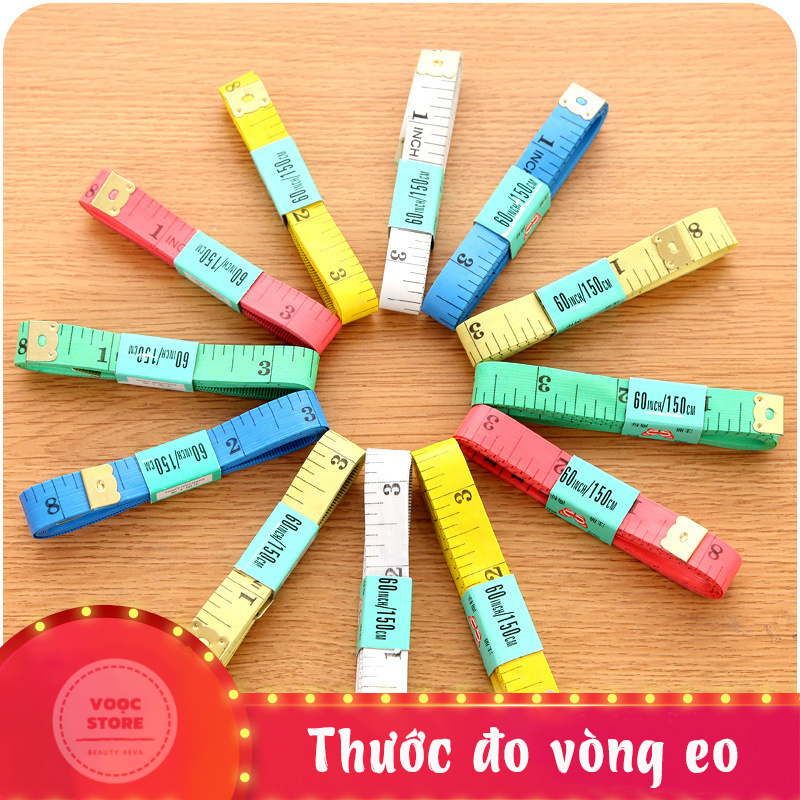 Thước Dây Đo 3 Vòng 150cm Thước Dây May Đồ Thước Đo Chiều Cao Eo Bụng