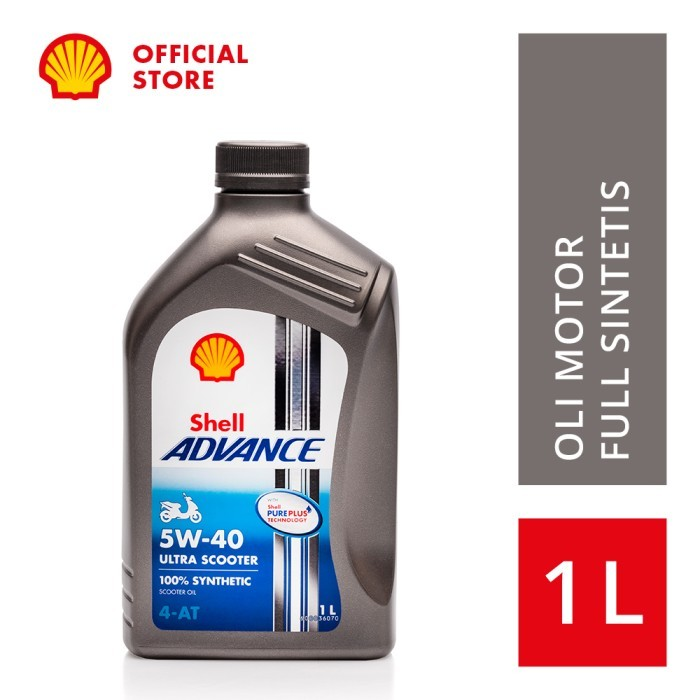 Shell Advance Motor Oli Ultra scooter 5W-40 (1l) Harga 123,078 rupiah*Gratis Ongkir