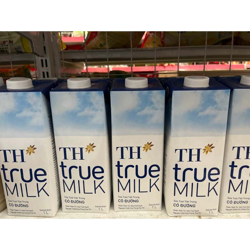 Hộp sữa tươi TH true milk có đường ít đường không đường 1 lít