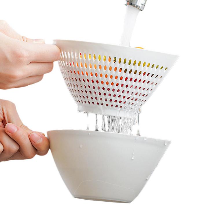 Nhà Bếp Rây Lọc Bát Rửa 2 Lớp Có Thể Tháo Rời 2 Trong 1 Bát Rửa Nhà Bếp Và Dụng Cụ Lọc Cho Trái Cây Và Rau Củ calm