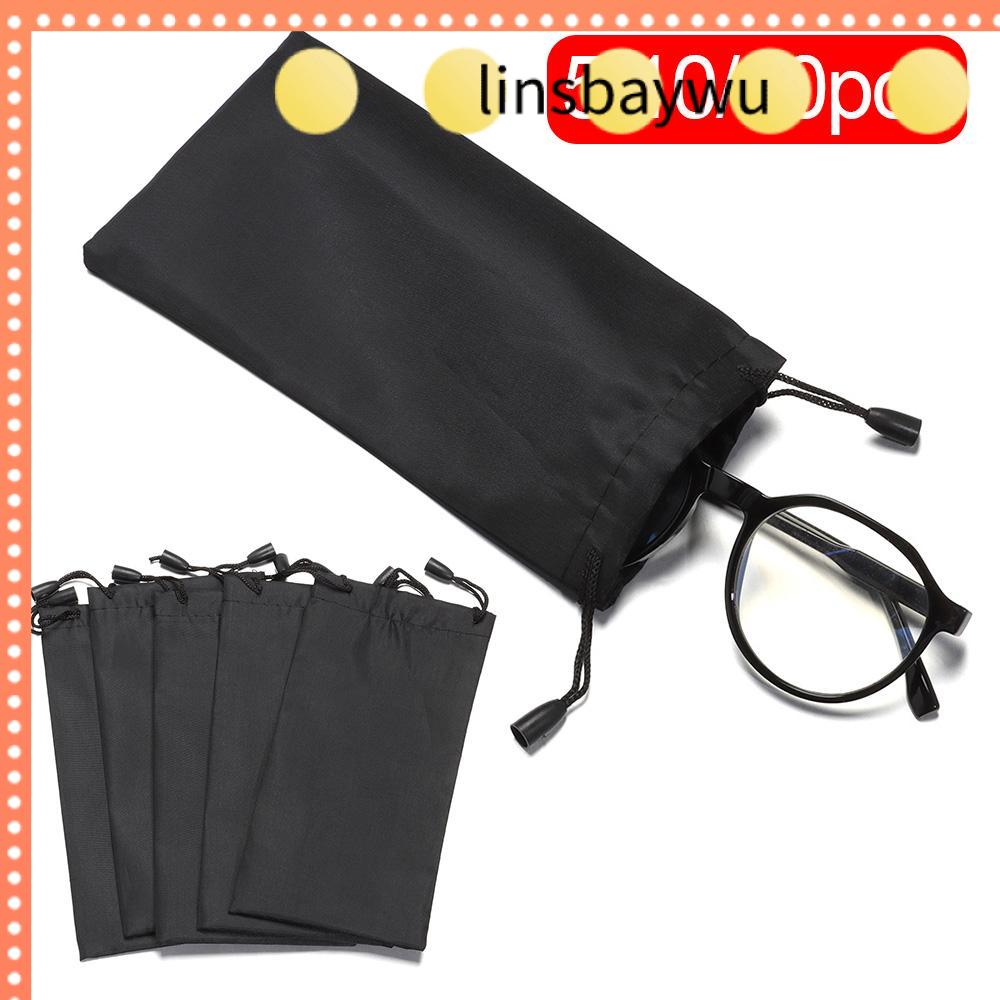 LINSBAYWU 5/10/20Pcs Mang Vải Dây buộc Túi kính râm Túi đựng kính đeo mắt Quang học Kính đeo