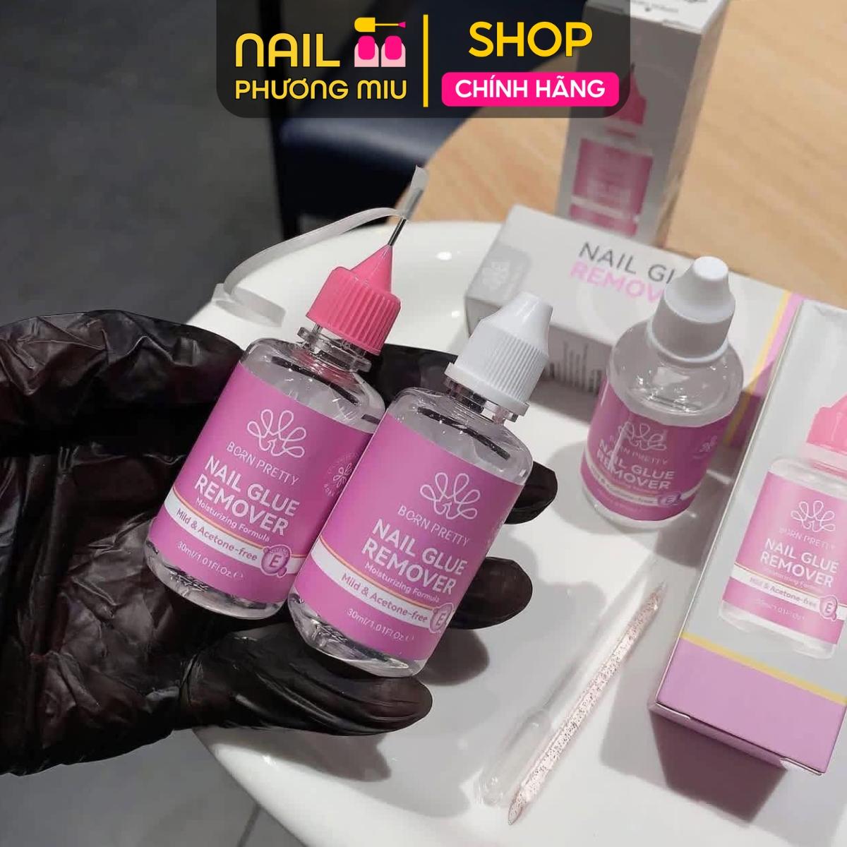 Dung Dịch Tháo Keo Móng Úp BORN PRETTY Làm Nail Siêu Nhanh, Lọ 30ml Có Đầu Kim Nhỏ Giọt, Dưỡng ẩM Và Không Acetone, Không Bị Khô Da Tay.