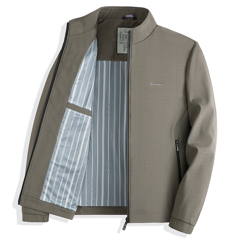 Ấm cúng lên người đàn ông của cổ đứng áo khoác Jacket mỏng áo khoác nam áo khoác trung niên áo khoác