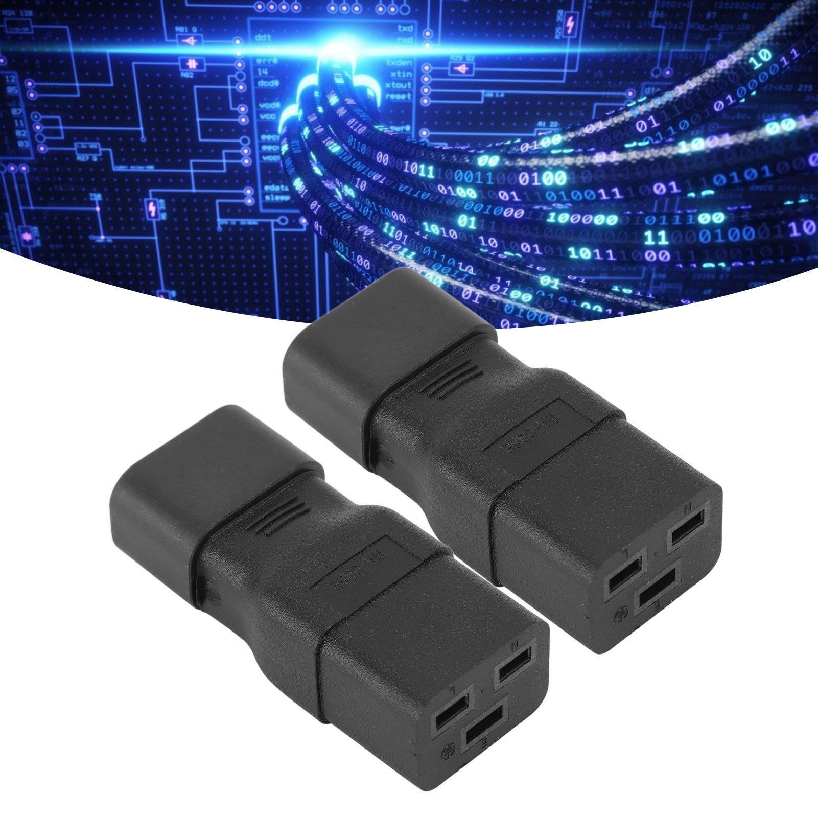 C14 Để C19 Adapter Chống Cháy khuôn đúc tích hợp Tăng Cường Dễ dàng Chuyển Đổi Điện PVC đầu nối IEC Không Thấm Nước Cho Đèn bàn