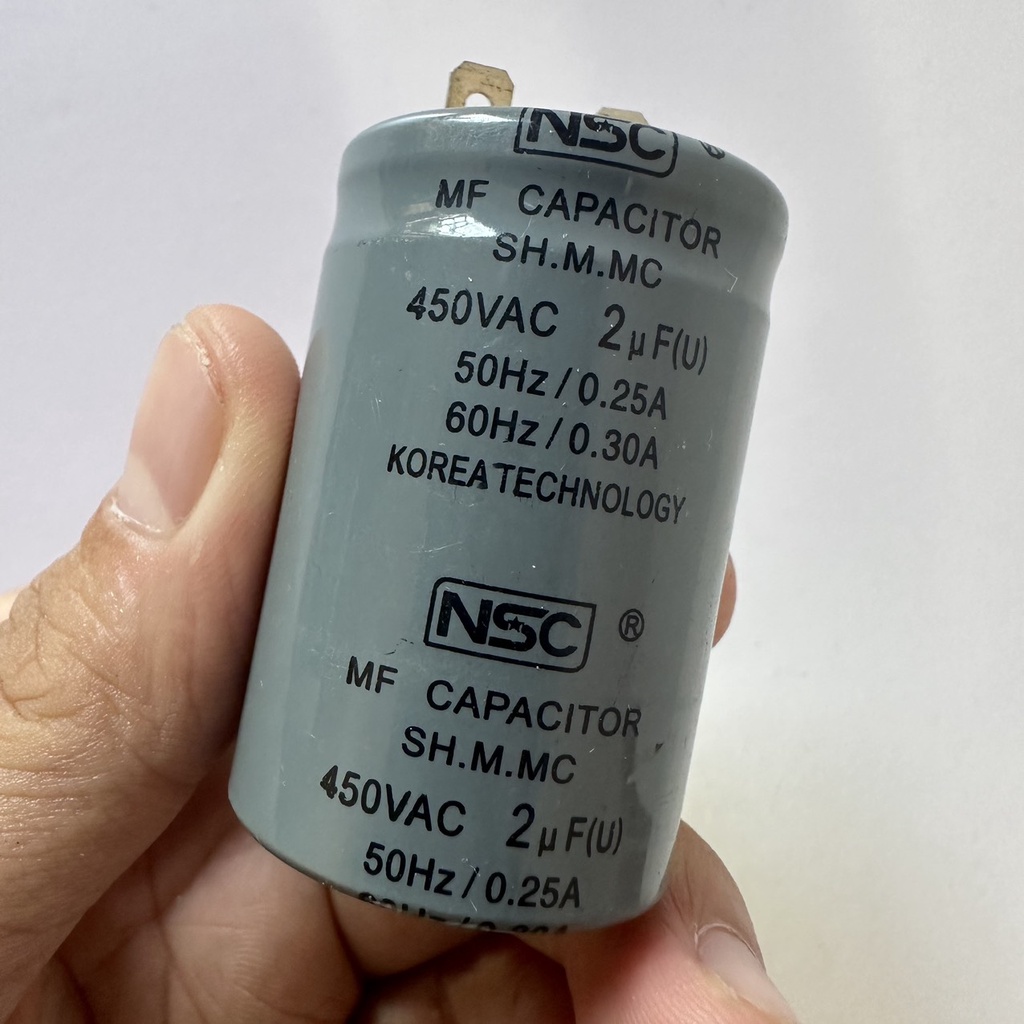Tụ NSC quạt dầu hàng chính hãng - Tụ quạt dầu 2uf 2.5uf 3uf đến 30uf 450V [tùy chọn] bản chuẩn đủ điện dung