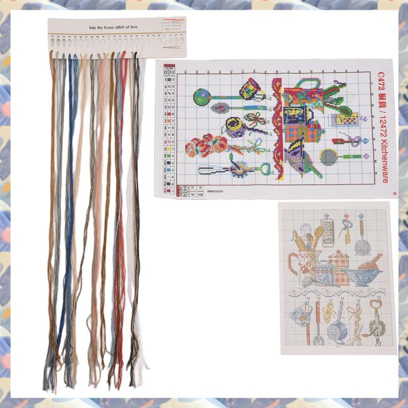 (ZIKF) DIY handmade embroidery suit embroidery set printing kitchenware 29 * 48cm home decoration