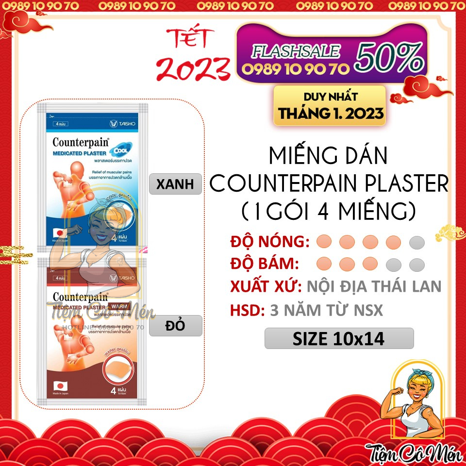 Miếng dán giảm đau - cao dán giảm đau counterpain - sản phẩm mới cực hot tại thái lan