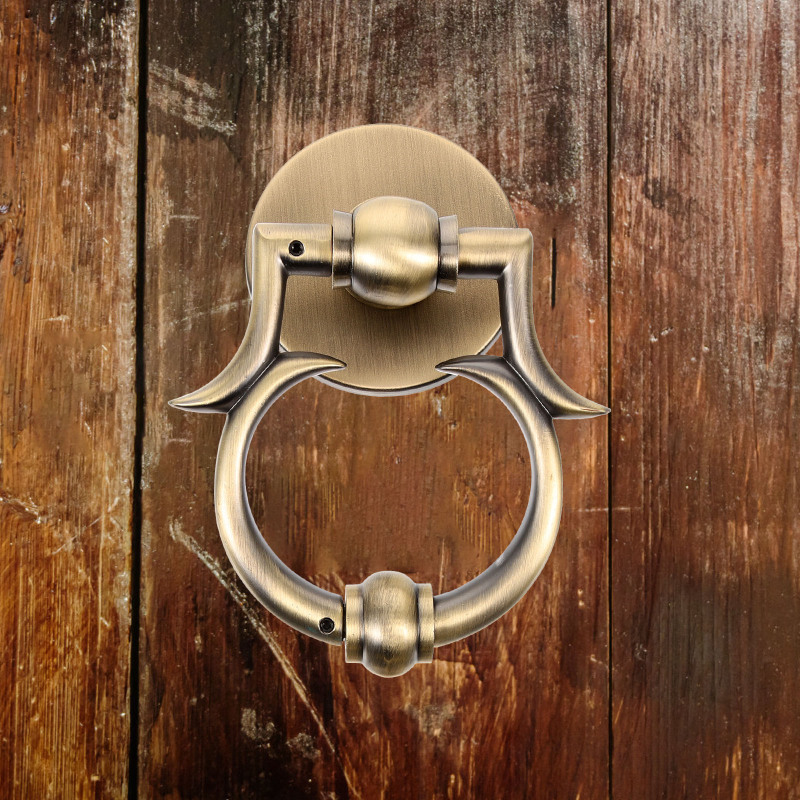 UEETIQ Simple European Door Knocker Zinc Alloy Security Knockers for Decor Outdoor