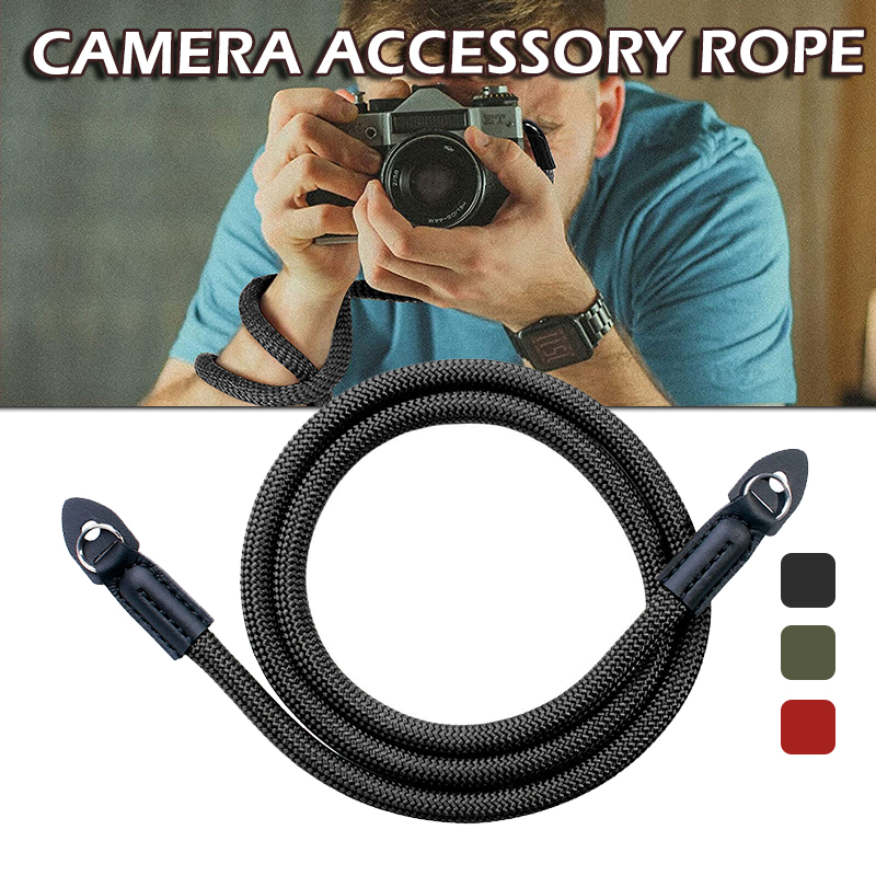 Hand Made Braided Camera Single Shoulder Neck Strap Rope+Leather For Leica