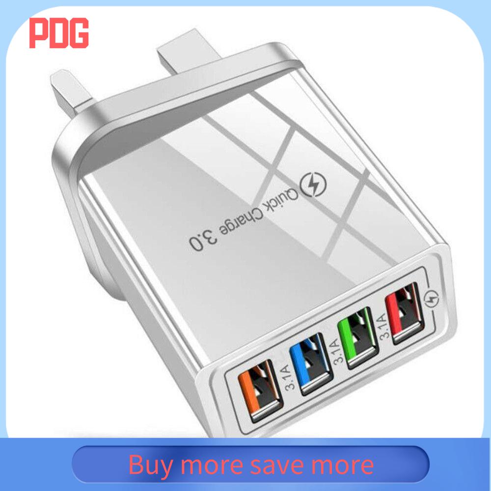 PDG Phổ USB Biến Áp 4 cổng Tường Sạc Bộ chuyển đổi Cung Cấp điện Nhanh chóng Sạc Nhanh