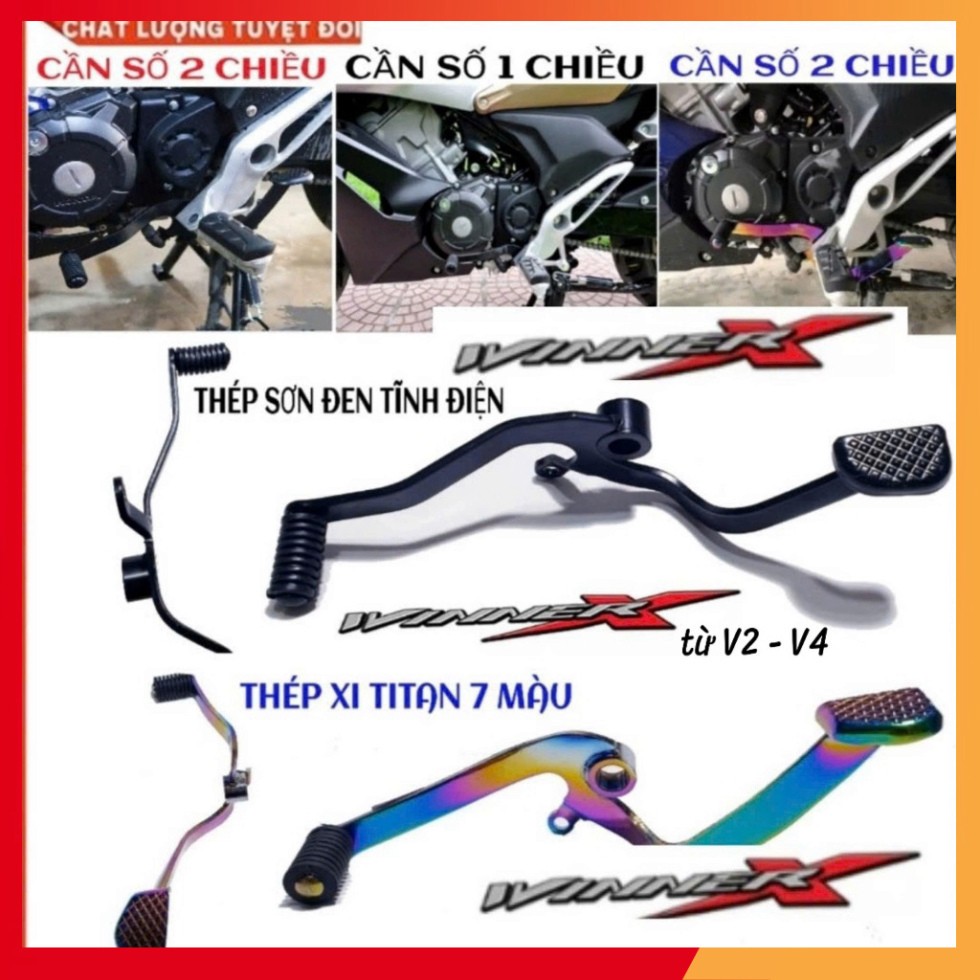 Cần Số 2 Chiều Xi Titan 7 Màu Gắn Exciter 135/150/155 VVA, Winner V1, Winner X V2-V4, Wave A, Sirius