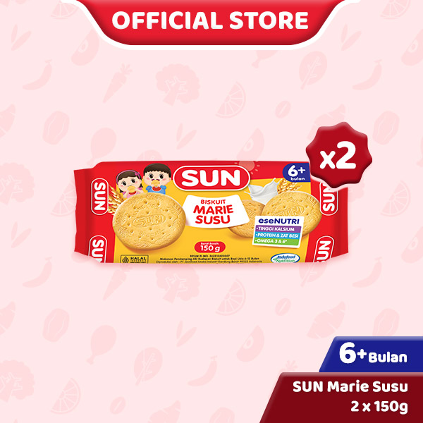 2 PCS - SUN Biskuit Marie Susu 150 Gr