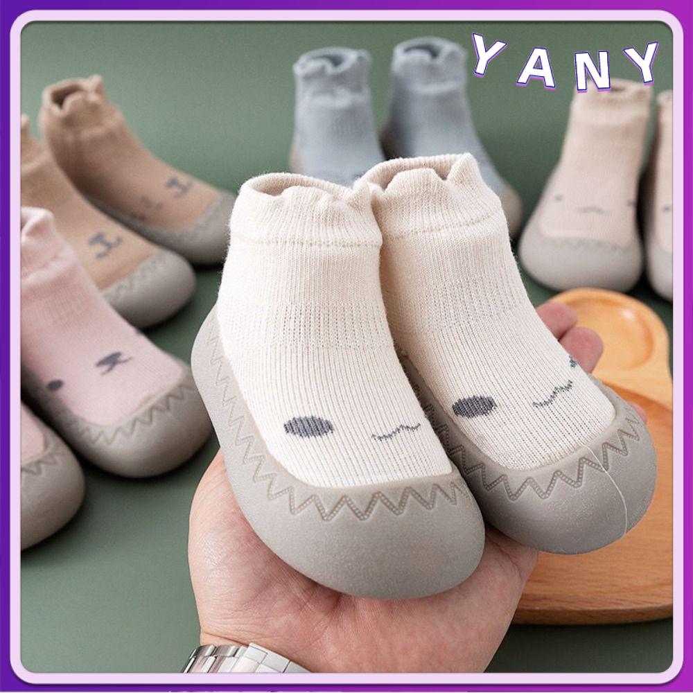YANY 4Colors Baby Socks Shoes Cotton Rubber Sole Toddler Sneaker Cartoon
