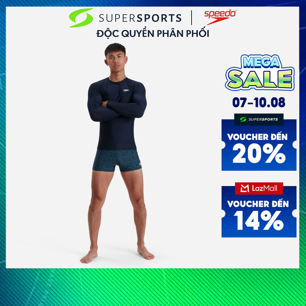 SPEEDO Áo bơi chống nắng nam LS SP TOP 8-13209D870