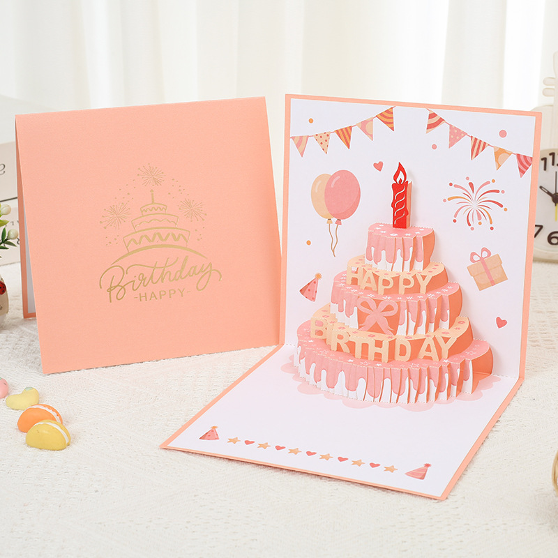 YONUO birthday card การ์ดวันเกิดbirthday การ์ดวันเกิด 3d การ์ดวันเกิดแบบป๊อปอัปพร้อมเสียงดนตรีและไฟ3D การออกแบบเค้กหรูหราสำหรับงานเฉลิมฉลองพิเศษ