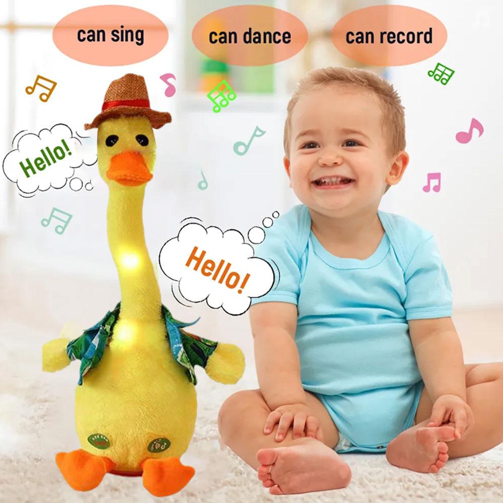 Dancing Duck Electron Plush Toy Soft Plush Doll Babies Duck Sing And Dance
