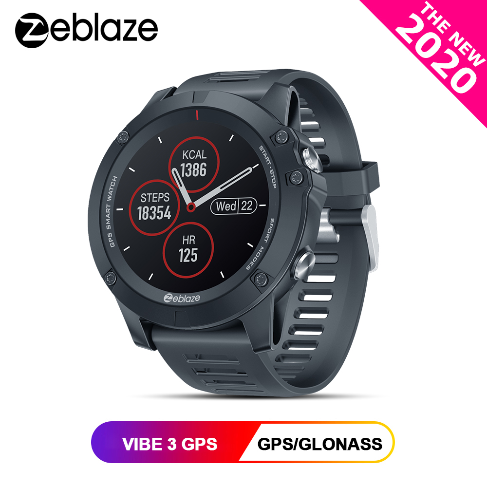 Zeblaze VIBE 3 GPS นาฬิกาสมาร์ท Smartwatch HR BP GPS+GLONASS for Route Tracking Multi Sports Modes Waterproof Smart Watch for Android/iOS