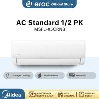 MIDEA AC Standard 1/2 PK ( 0.5 PK ) R32 Refrigerant - 3 Layer Filter - Self Clean - Turbo Cooling - Self Diagnose - MSFL-05CRN8 MIDEA-AC 05 PK MSFL-05CRN8 SET-SURABAYA WH