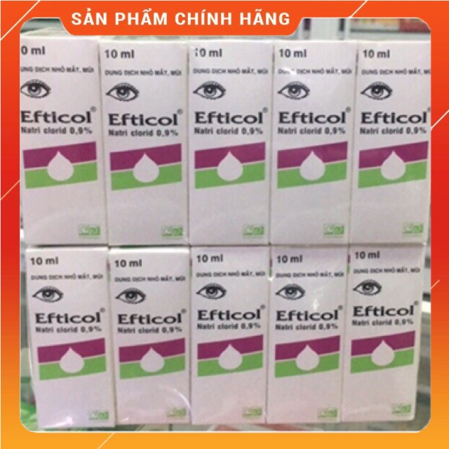 Lốc 10 chai nước muối sinh lý efticol
