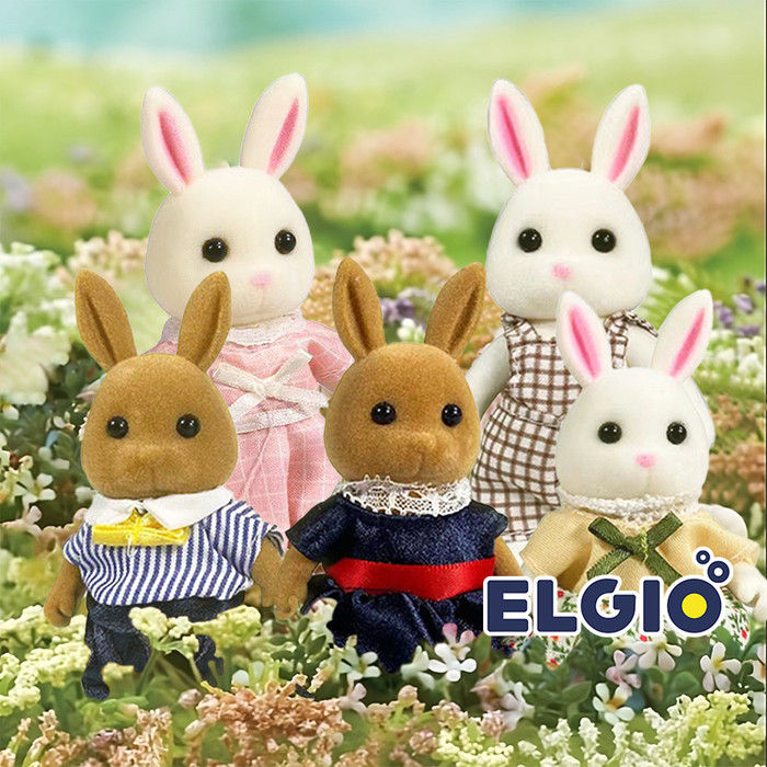ELGIO Stomle Family Mainan Boneka Kelinci Set