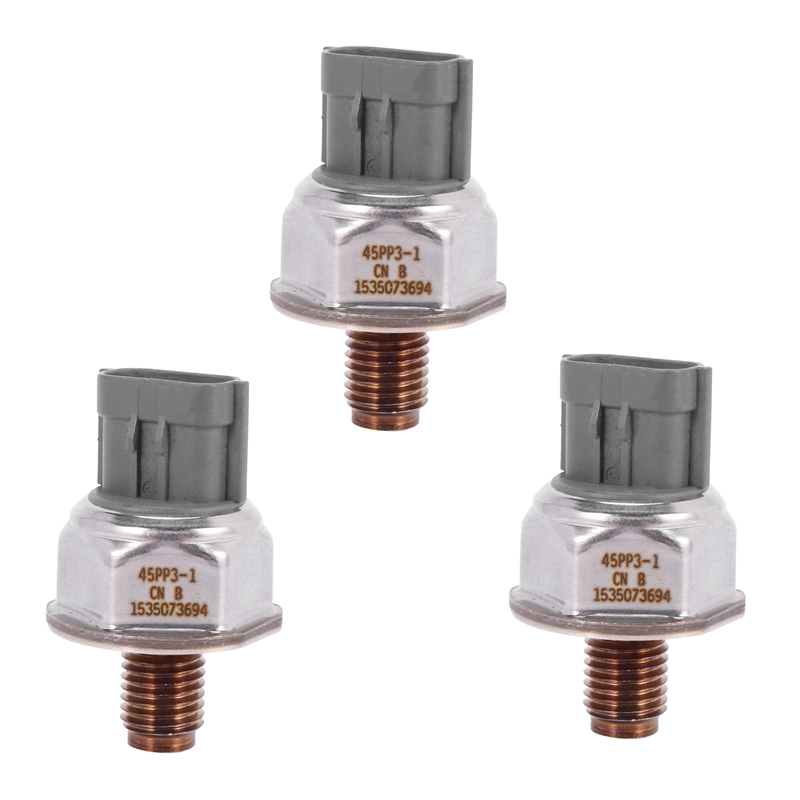 3X Common Rail Fuel Pressure Sensor 45PP3-1 1465A034A 8C1Q9D280AA for Nissan Navara D40 Pathfinder 2.5