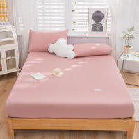 Dansunreve Raw Cotton Bed Sheet Plain Fitted Bed Sheets Soft Breathable 600TC Fittedsheet Single/Super Single/Queen/Double/King/Super King