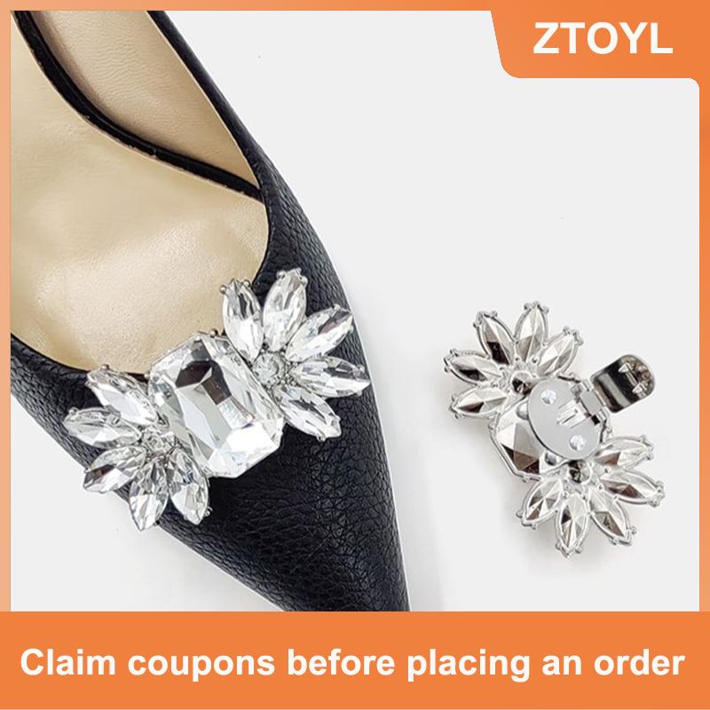 1 Piece Detachable Bridal Shoe Clip Shoe Decorations for Women Girls Fashion High Heel Jewelry Rhinestone Shoe Buckle ราคา 29 บาท*ส่งฟรี